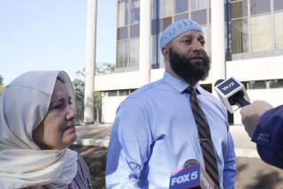 FILE - Adnan Syed and his mother Shamim Rahman talk with reporters as they arrive at Maryland's Supreme Court in Annapolis, Md., Thursday, Oct. 5, 2023, to hear arguments in an appeal by Syed, whose conviction for killing his ex-girlfriend more than 20 years ago was chronicled in the hit podcast "Serial." (AP Photo/Susan Walsh, File)