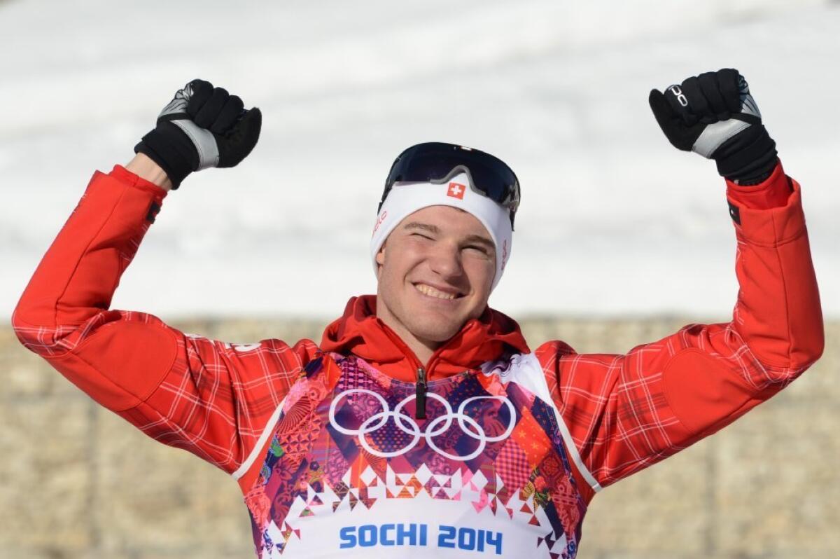 Dario Cologna has reason to celebrate.