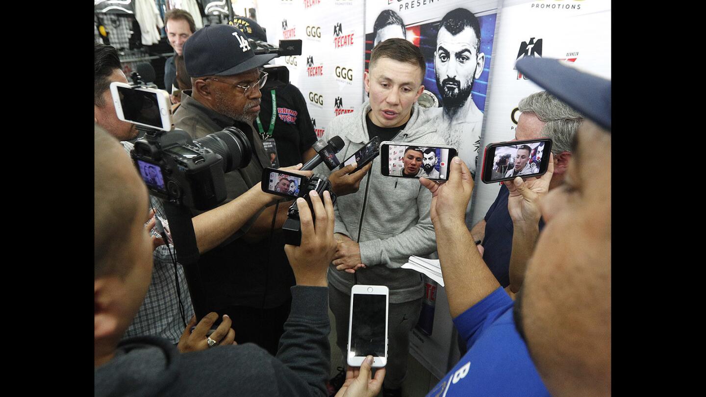 Photo Gallery: Press event at Glendale Fighting Club for May 5 bout with Vanes Martirosyan and Gennady Golovkin