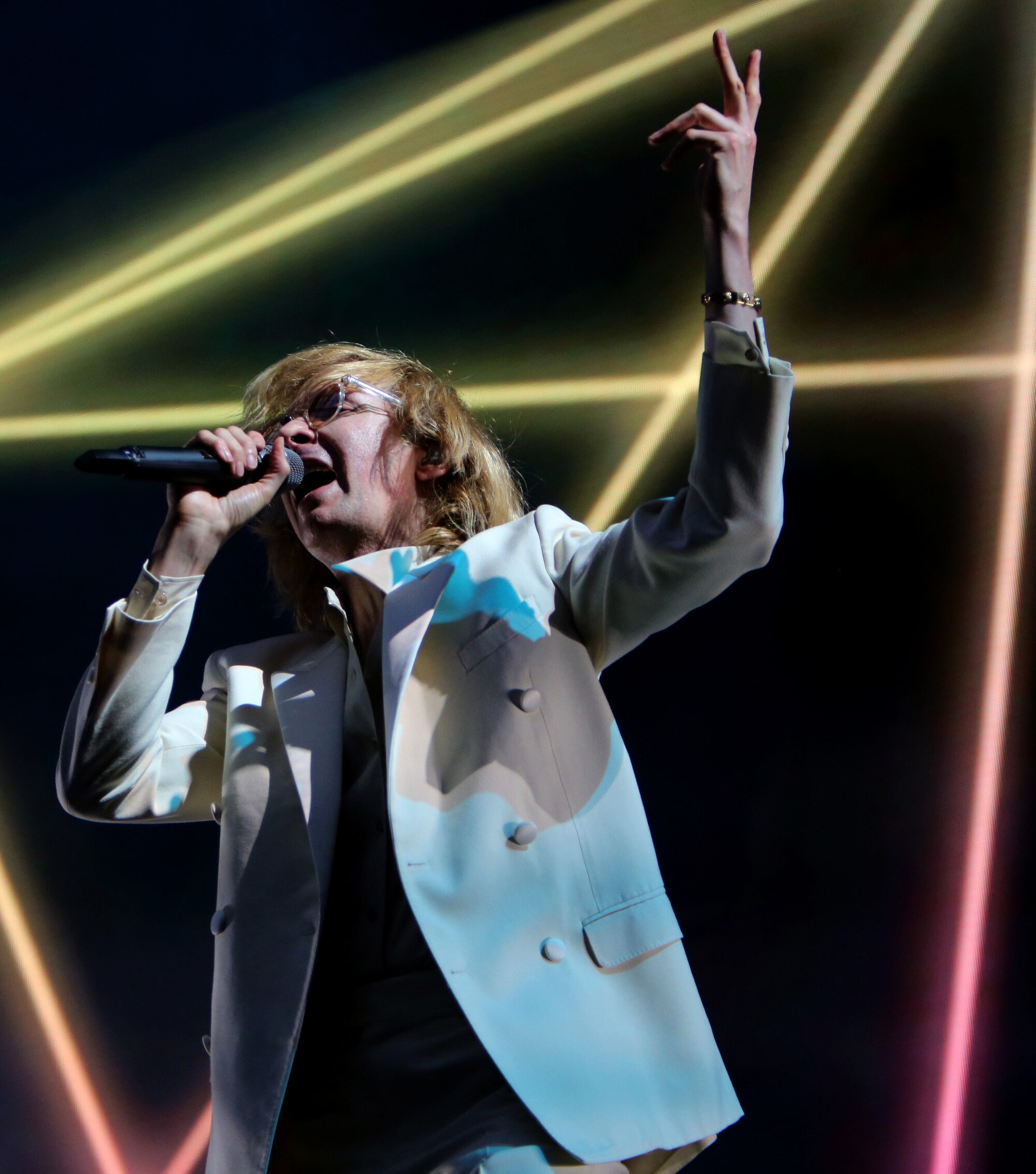 Beck en otro momento del show.