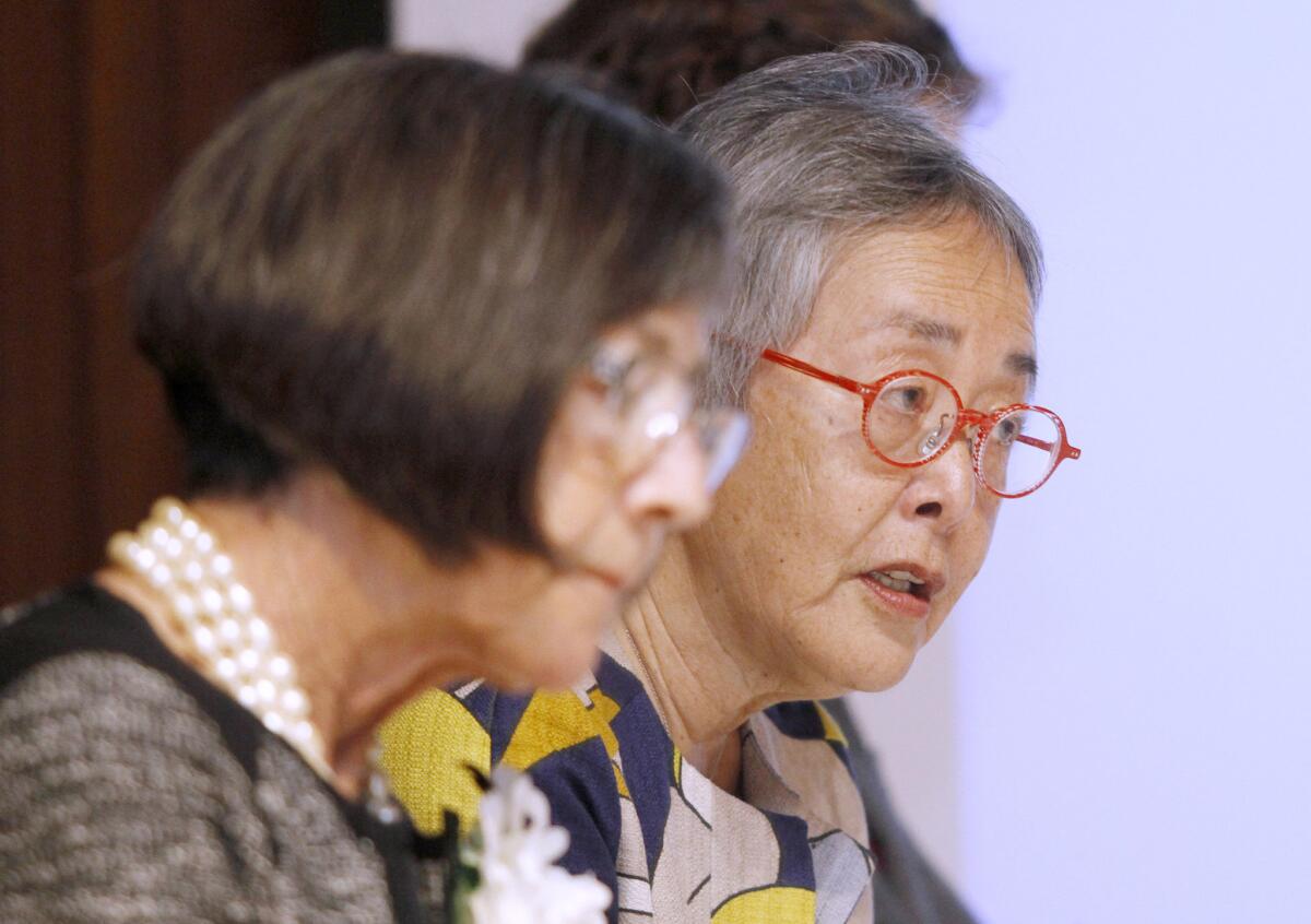 Sen. Carol Liu (D-La Cañada Flintridge) speaks at a hearing on aging and long-term care at the Glendale Central Library in this file photo from July 8, 2014. On Jan. 14, Liu introduced a bill that prohibits law enforcement from citing or arresting homeless people for eating, resting and practicing their religion in public spaces.