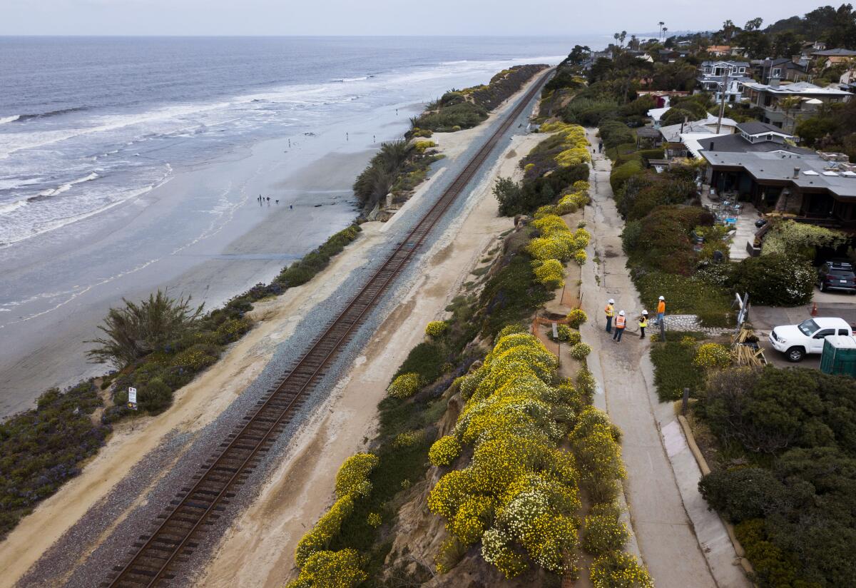 Contractors have completed the latest Del Mar bluff stabilization project, which began in May.