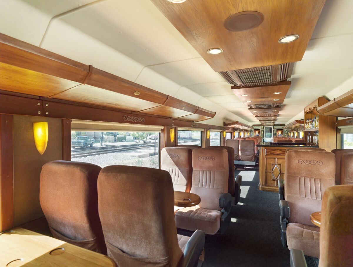 Premium seats on the Jose Cuervo Express, which runs between Tequila and Guadalajara.