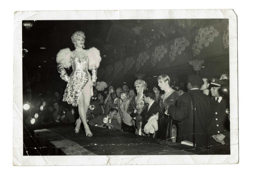 Michael "Daphne" Alogna at a drag ball circa 1955 at Rockland Palace, from the documentary "P.S. Burn This Letter Please" about untold stories of queer life after the death of William Morris agent Ed Limato led to the discovery of 200 pages of letters.