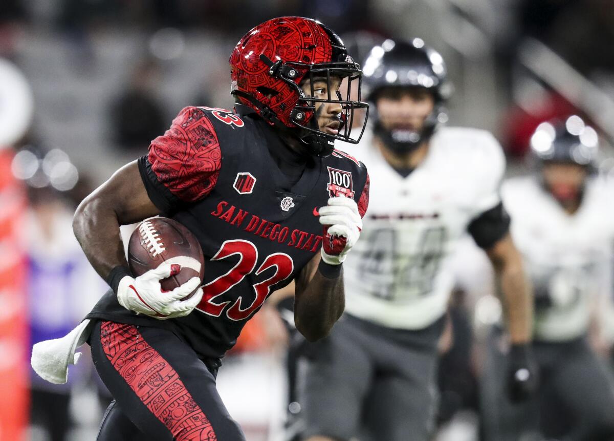 Aztecs unveil new football uniforms in dramatic fashion