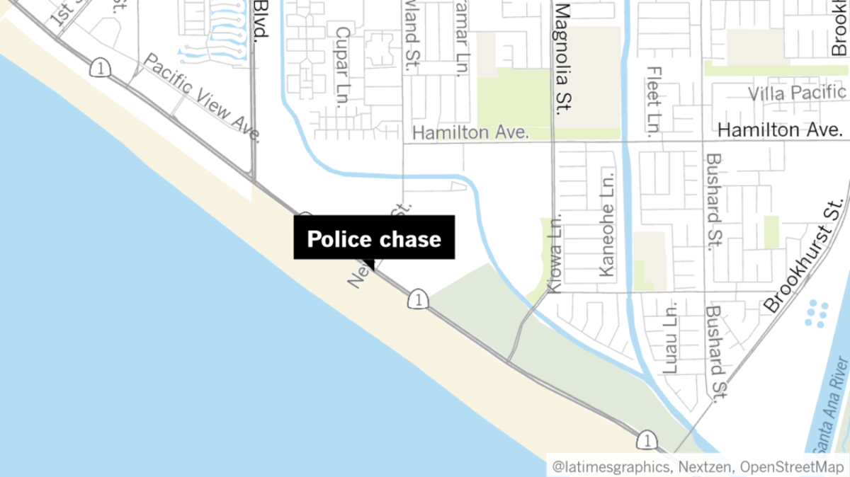 A man was arrested of suspicion of driving under the influence after a brief police chase that started at about 6:30 p.m. Tuesday near Pacific Coast Highway and Newland Street in Huntington Beach, police said.