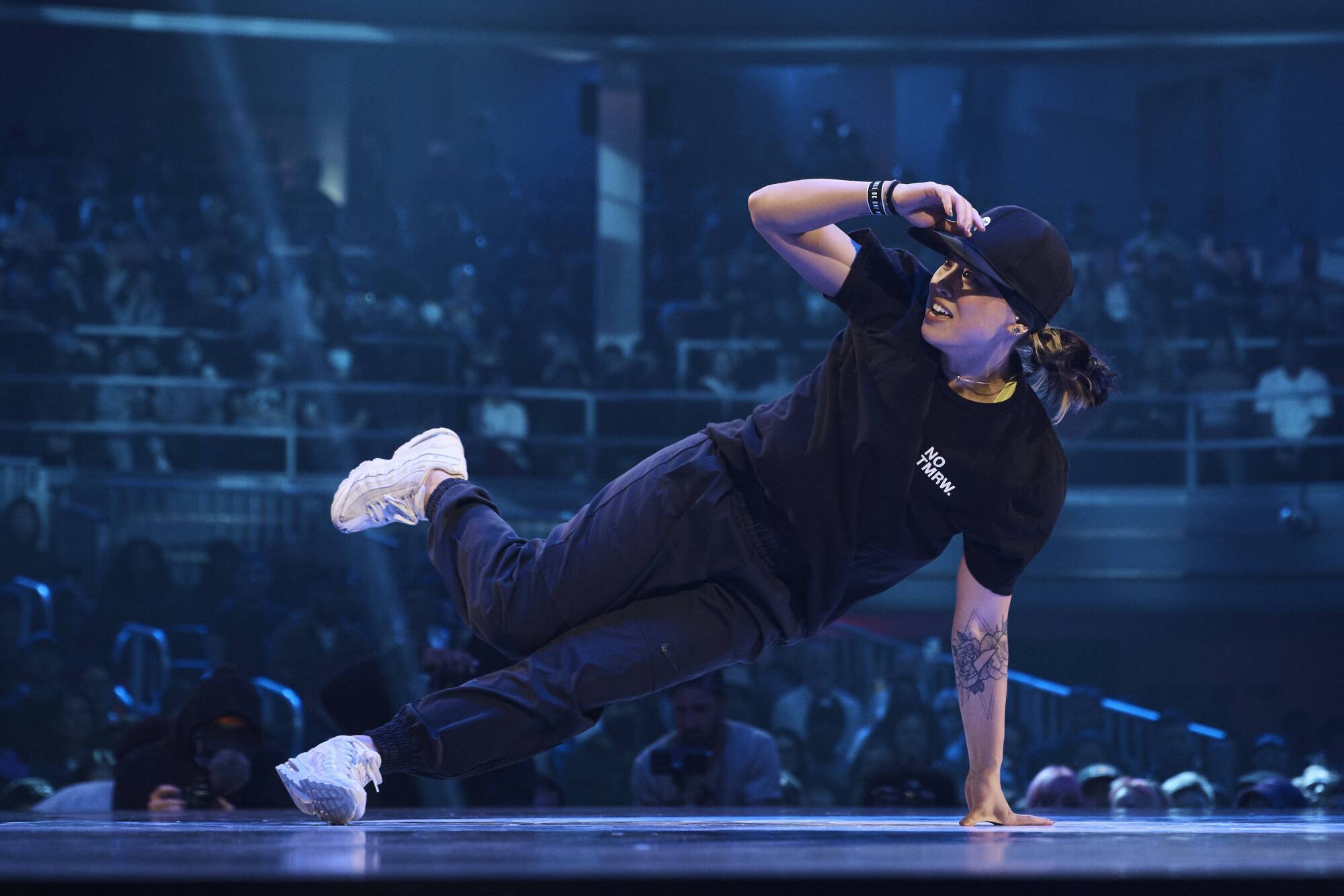 U.S. breaker Sunny Choi, also known as B-Girl Sunny, competes during the Red Bull BC One World Final.