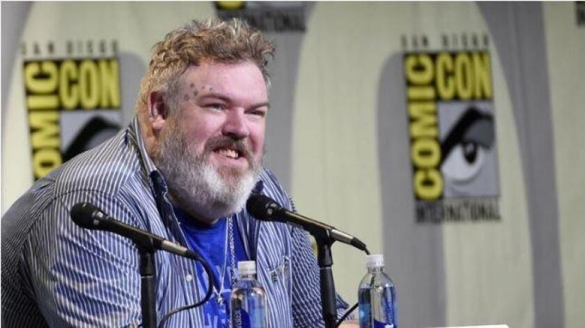 Kristian Nairn attends the "Game of Thrones" panel on day 2 of Comic-Con International on Friday, July 22, 2016, in San Diego (/ (Chris Pizzello/Invision/AP))