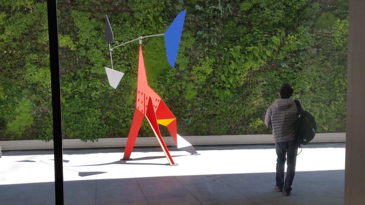 On the third floor, a permanently installed gallery of work by Alexander Calder leads to an outdoor garden featuring a large-scale sculpture by the artist.
