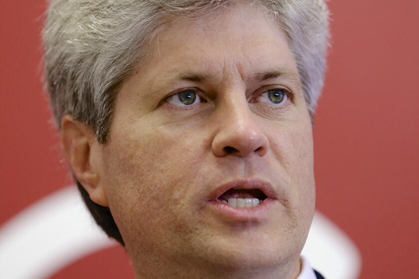 FILE - In this May 14, 2014, file photo, U.S. Rep. Jeff Fortenberry, R-Neb., speaks in Lincoln, Neb. Fortenberry expects to be charged with lying to the FBI while federal agents were investigating campaign contributions funneled to him from a Nigerian billionaire, the nine-term Republican said as he proclaimed his innocence and promised to fight the charges. In a YouTube video posted Monday night, Oct. 18, 2021, he said he was “shocked” and “stunned” by the allegations and asked his supporters to rally behind him. (AP Photo/Nati Harnik, File)