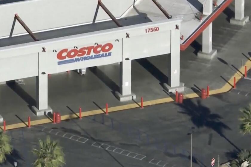 Aerial view of Costco in the City of Industry.