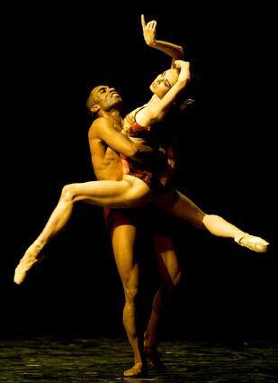 Diana Vishneva and Desmond Richardson dance in Dwight Rhoden's "Three Point Turn" at the Orange County Performing Artscenter earlier this year.