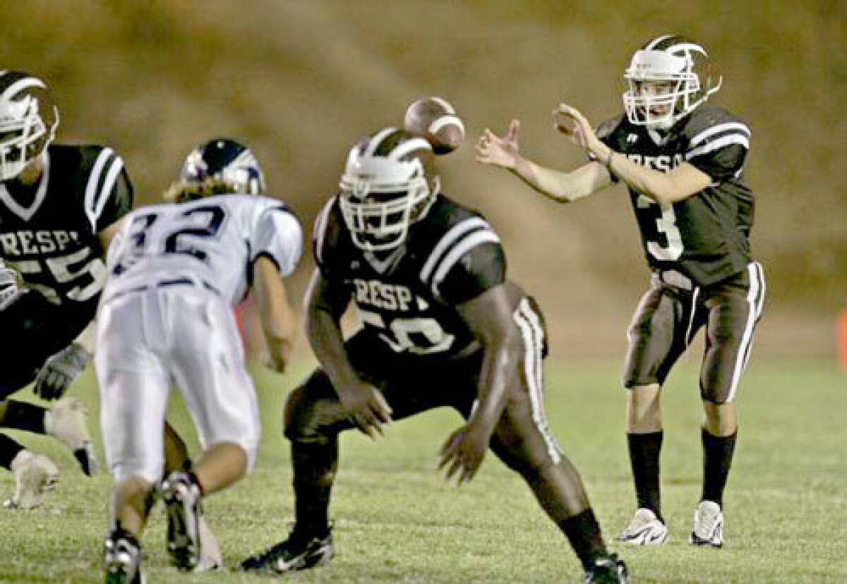 Crespi quarterback Kevin Prince, who's out for the season because of a knee injury, likes the shotgun formation's versatility.