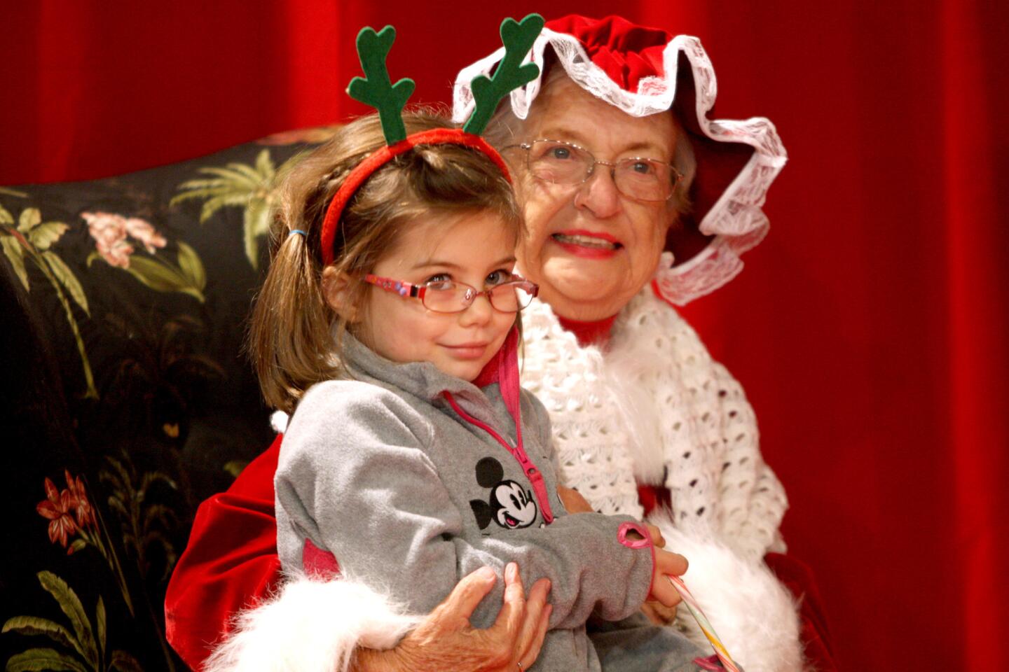 Allison Roberts, 4 of La Cañada Flintridge had a chance to meet with Mrs. Claus during the 21st Festival in Lights at Memorial Park in La Cañada Flintridge on Friday, Dec. 4, 2015.