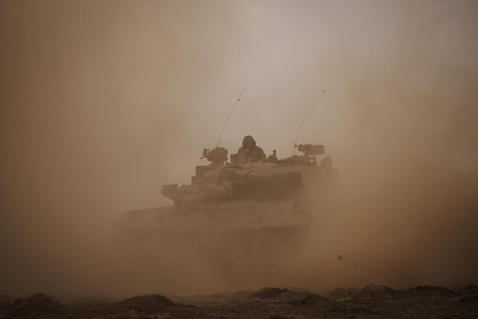 An Israeli tank unit 