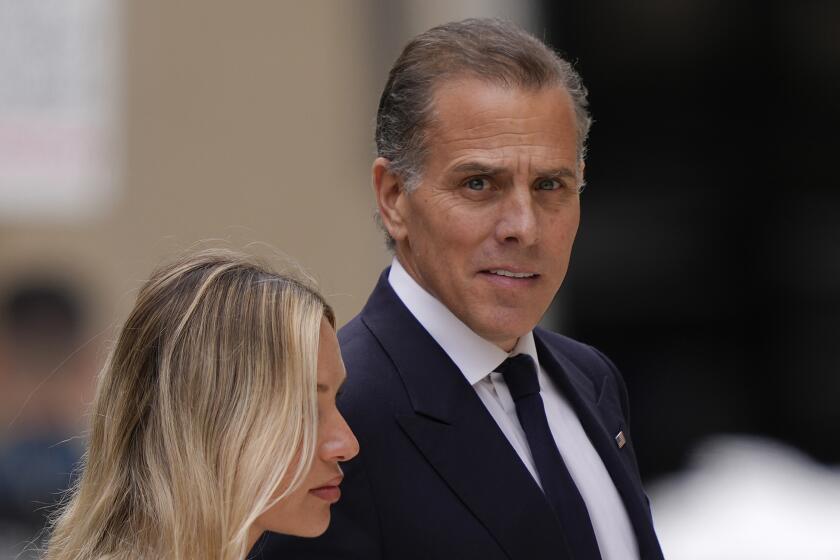 Hunter Biden, accompanied by his wife, Melissa Cohen Biden, arrives to federal court on hearing there is a verdict, Tuesday, June 11, 2024, in Wilmington, Del (AP Photo/Matt Rourke)