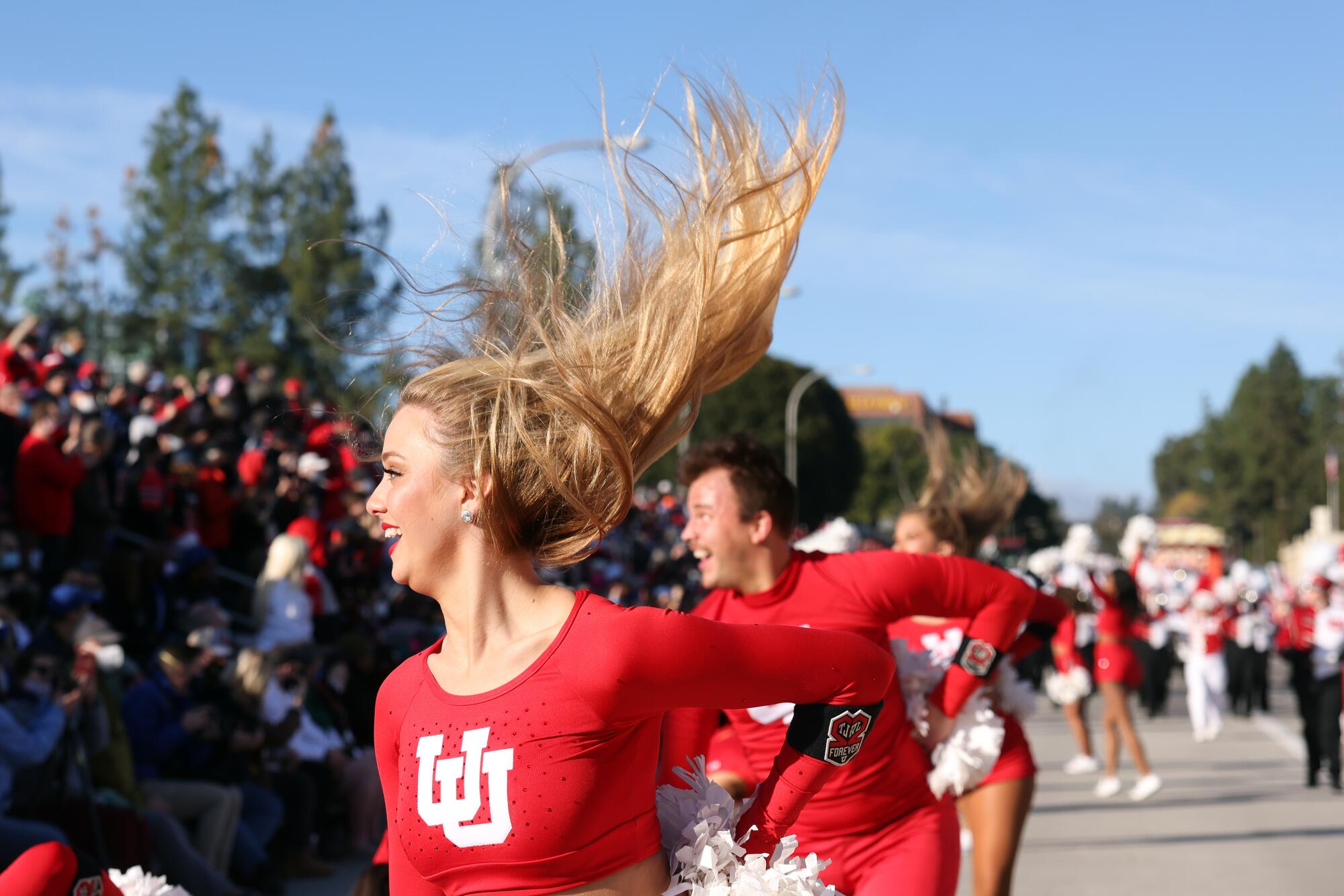 University of Utah cheerleaders.