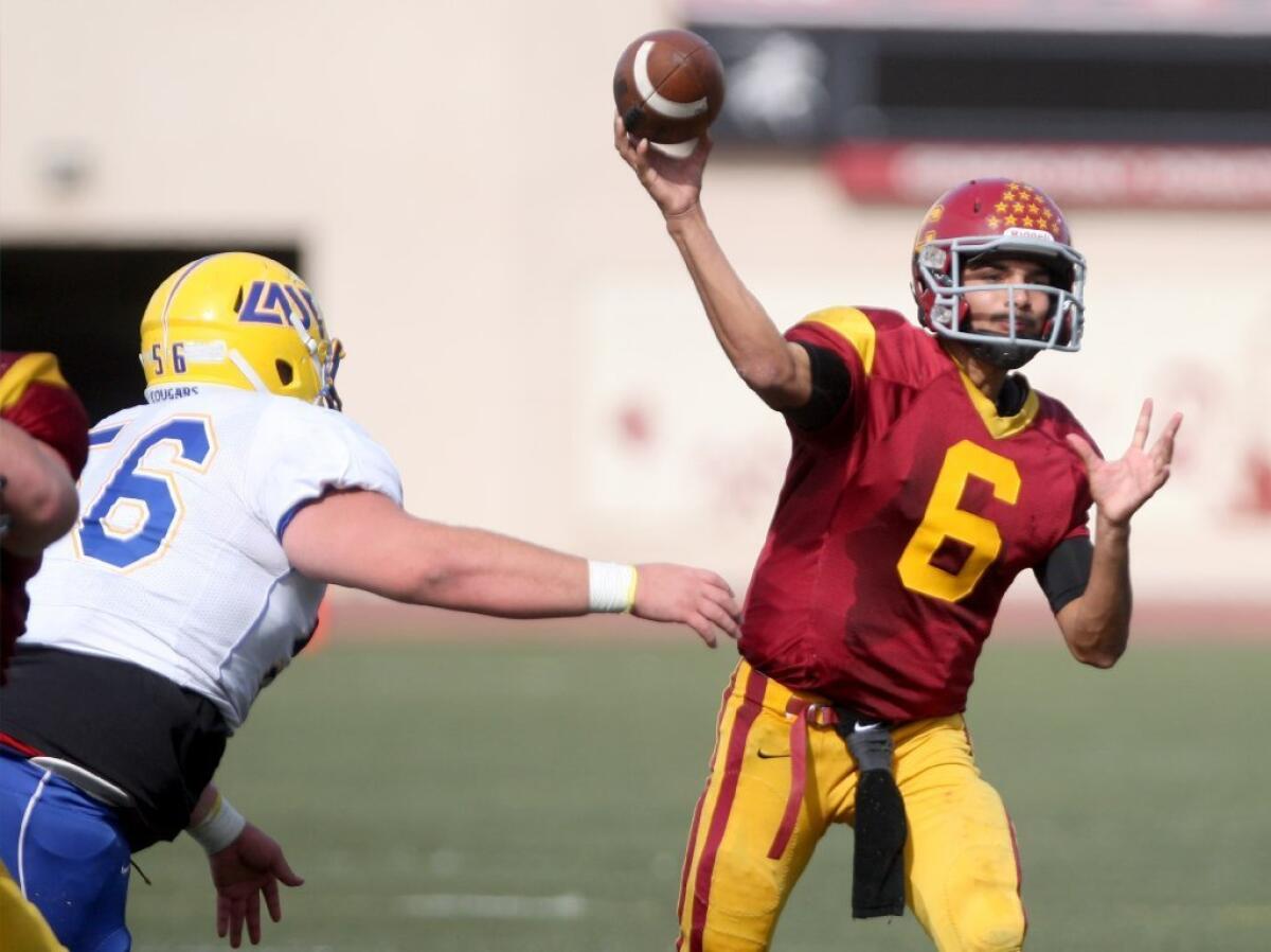 Glendale Community College quarterback David Arriaga and the Vaqueros rolled to victory on Saturday afternoon.