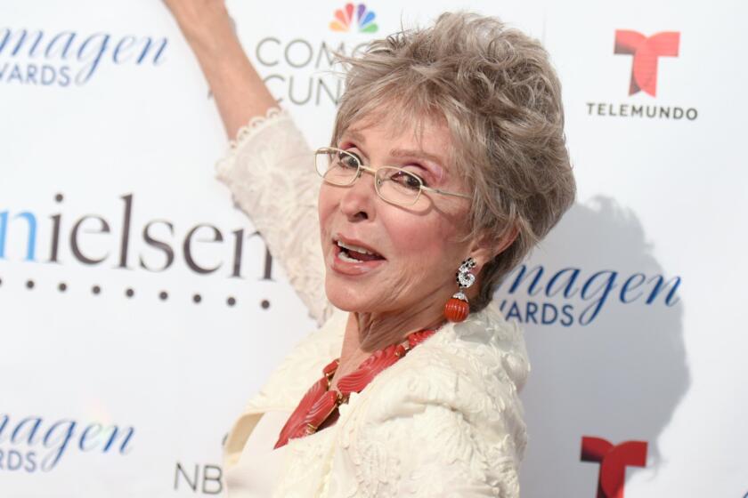 Rita Moreno arrives at the 30th annual Imagen Awards at the Dorothy Chandler Pavilion on Friday evening. The star was honored for her lifetime achievements as an actor and entertainer by the Imagen Foundation, which recognizes positive portrayals of Latinos in the media.