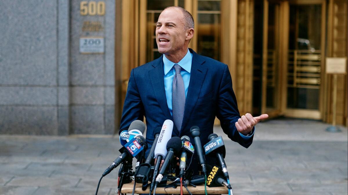 Michael Avenatti, an attorney for porn star Stormy Daniels, opposes a gag order against him that was requested by Michael Cohen, a former personal lawyer to President Trump.