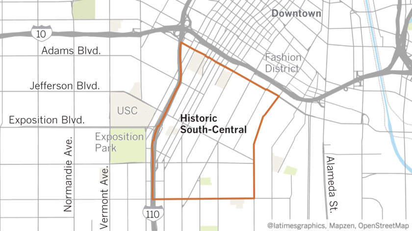 South Central La Map Neighborhood Spotlight: Historic South-Central Looks Toward Growth In  Several Directions - Los Angeles Times