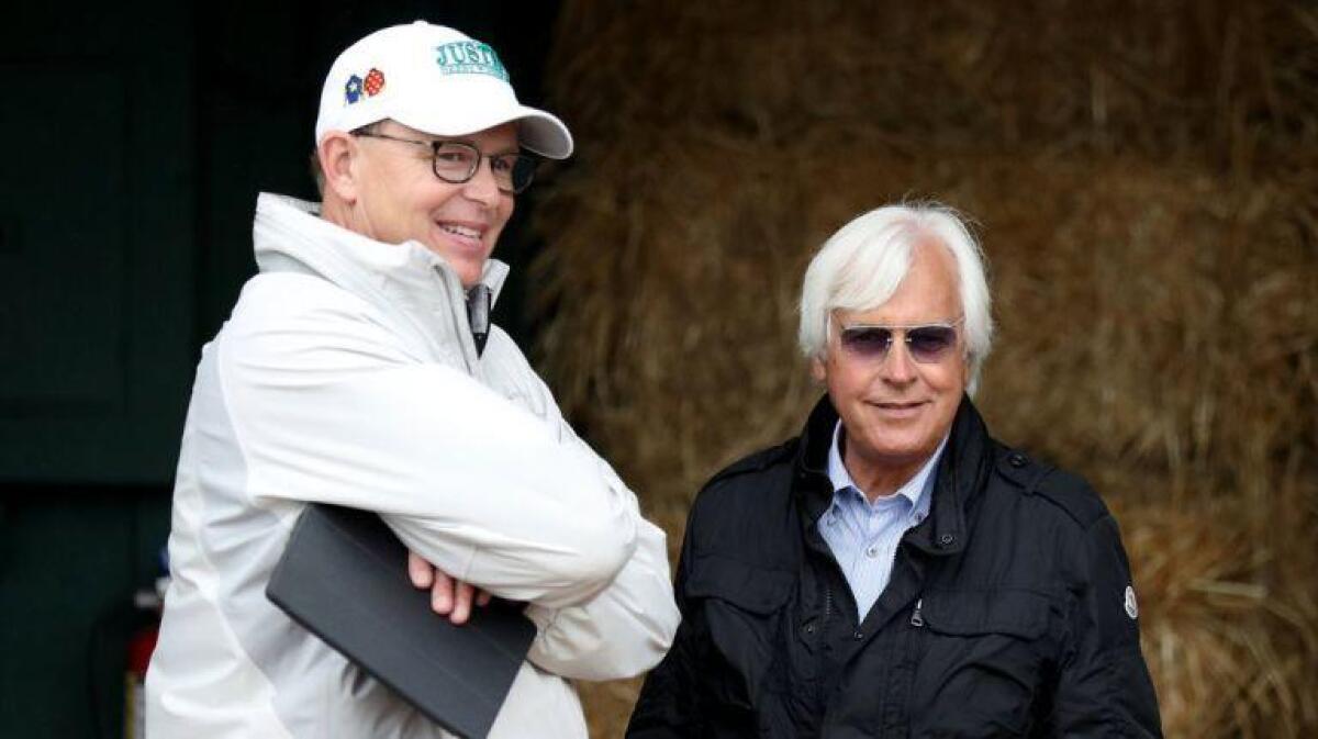 Elliott Walden, left, and Bob Baffert