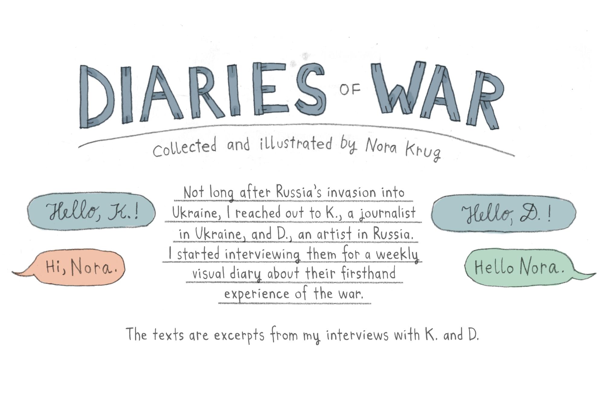 Diaries of War - intro week eight