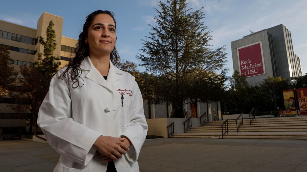 Dr. Meena Zareh, a cardiology fellow at L.A. County-USC Medical Center, alleged in a lawsuit that she was sexually assaulted by another doctor at the hospital in 2015. The incident is under investigation by sheriff's detectives.
