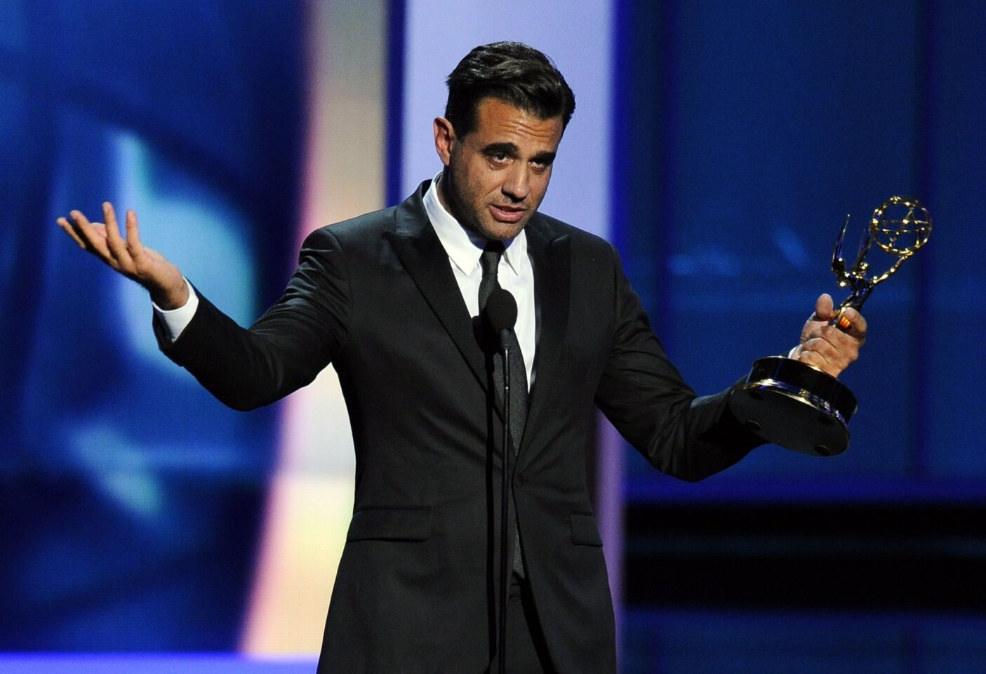 Bobby Cannavale was up against Mandy Patinkin, Aaron Paul and other great actors for the supporting actor in a drama series. But Cannavale was the surprise winner for "Boardwalk Empire." His gushing, astonished, self-effacing speech was better than the usual canned emotion given out by long-expected winners.