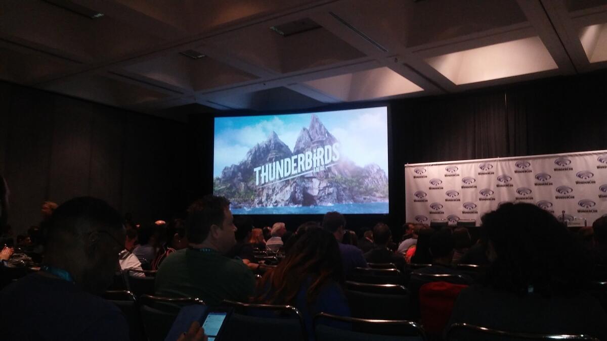 A view of the room during the "Thunderbirds Are Go!" panel.