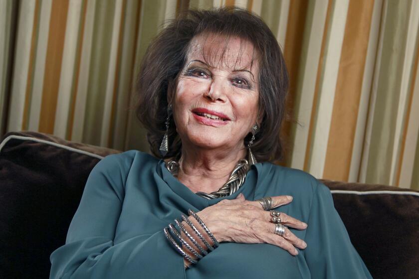 BEVERLY HILLS, CA., JANUARY 30, 2019 ---Claudia Cardinale is an Italian Tunisian film actress and sex symbol who appeared in some of the most acclaimed European films of the 1960s and 1970s, mainly Italian or French, but also in several English films. Cardinale won the "Most Beautiful Italian Girl in Tunisia" competition in 1957, the prize being a trip to Italy, which quickly led to film contracts. (Kirk McKoy / Los Angeles Times)