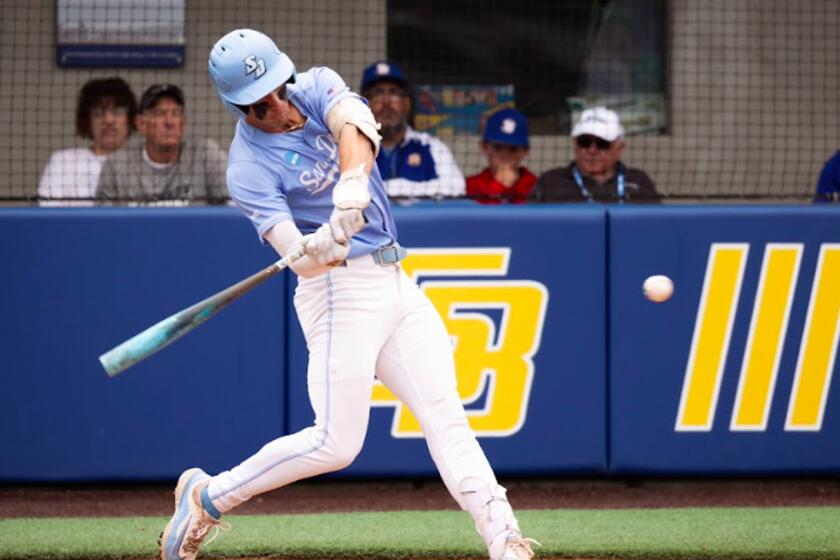 USD's Jakob Christian hit a game-tying three-run homer in the eighth inning against Oregon.