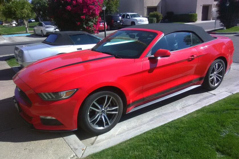 A Palm Springs resident purchased this 2017 Ford Mustang from a dealer. He's now receiving official-looking letters warning that his extended warranty is in danger. (Ted Bacino)