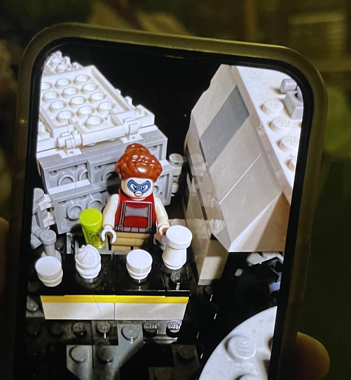 Mozza chef-owner Nancy Silverton rendered in Legos by six-year-old fan Aleister.