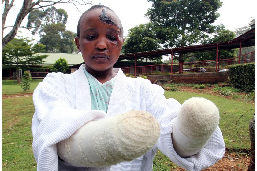 Jackline Mwende, 27, at Presbyterian Church of East Africa Kikuyu Hospital near Nairobi.