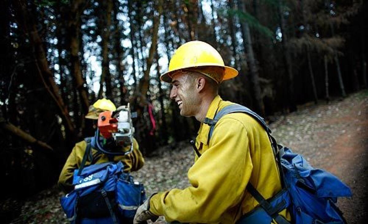 Ramon Maestas, 23, has shaken the criminal record that once defined him and is now part of a fire crew in Shasta-Trinity National Forest. More photos >>>