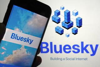 The app for Bluesky is shown on a mobile phone, left, and on a laptop screen, in New York, Friday, June 2, 2023. Bluesky, the internet's hottest members-only spot at the moment, does feel a bit like an exclusive club, populated by some Very Online folks, popular Twitter characters as well as fed up ex-users of the Elon Musk-owned platform. (AP Photo/Richard Drew)