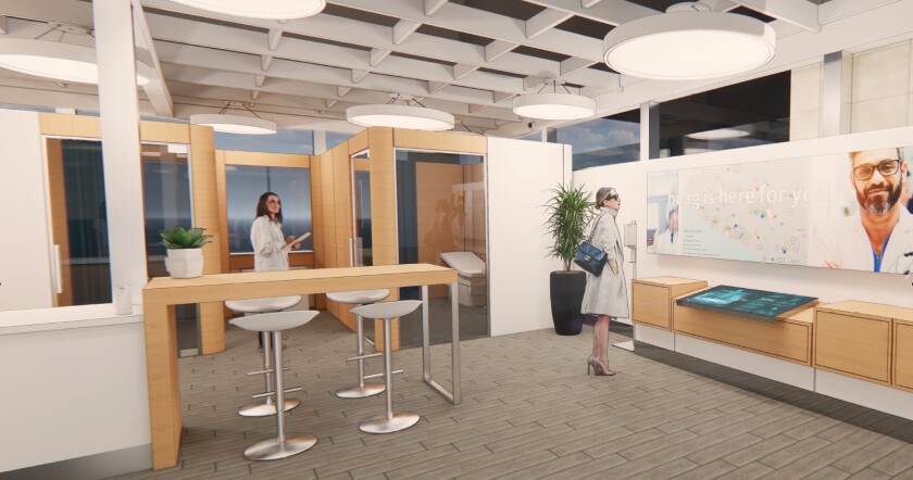 A rendering of the Fly Well Clinic