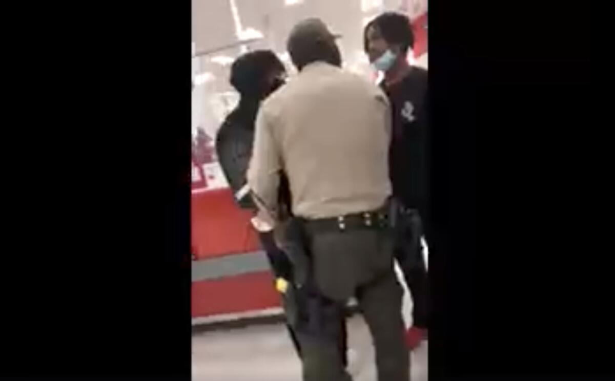 Still from a video of teens being detained