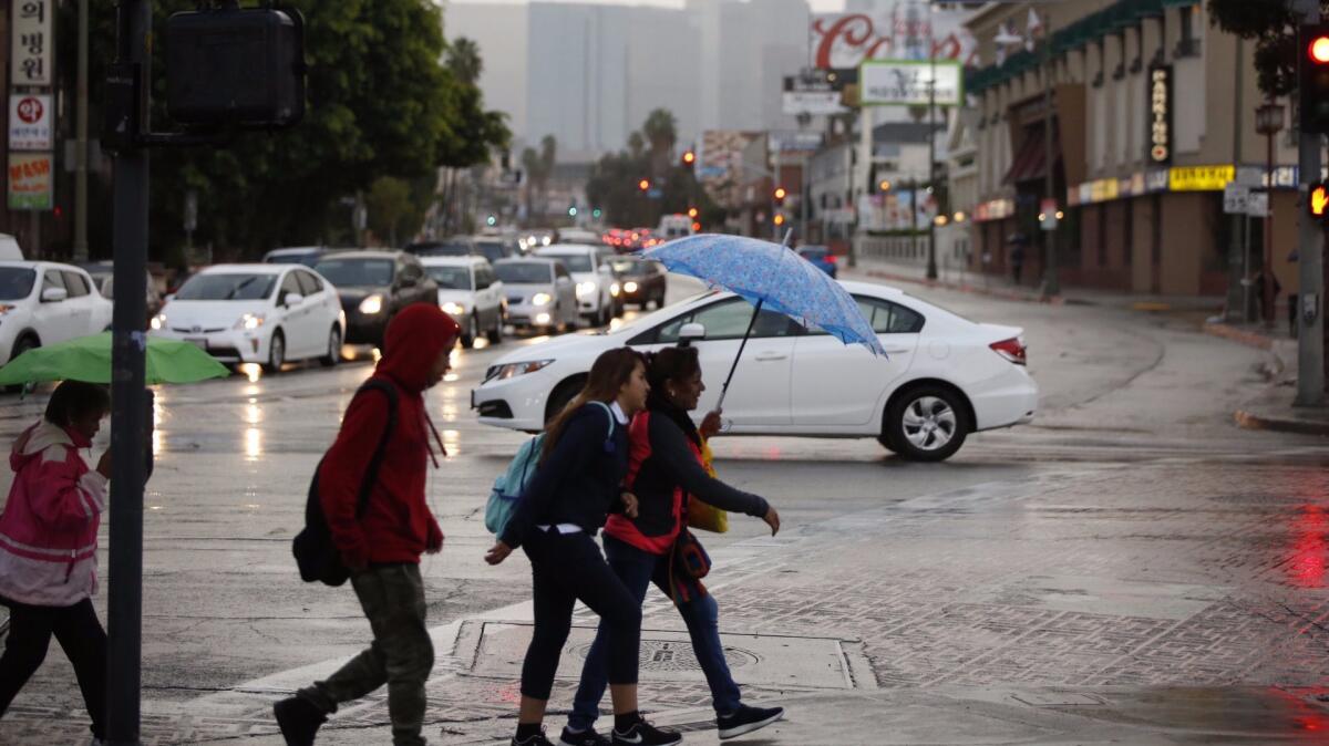 A rainstorm is expected to hit Southern California by Friday. A flash flood watch was issued for burn areas in Los Angeles and Ventura counties.