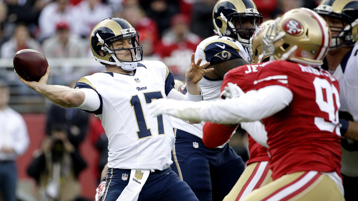 Rams quarterback Case Keenum went 3-2 in five starts last season.
