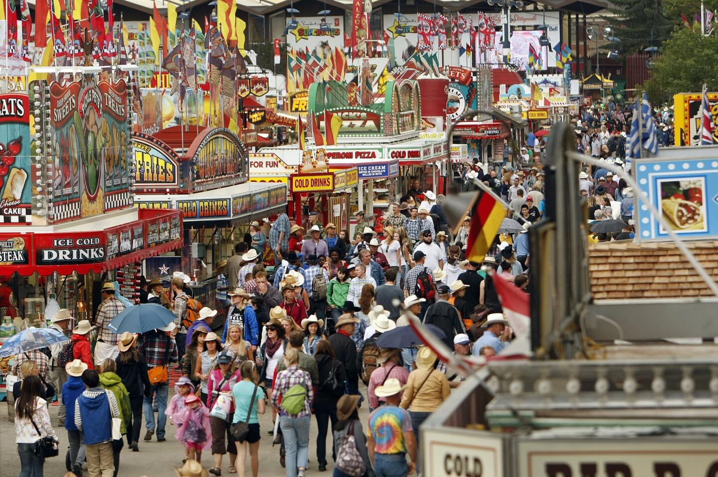 The midway at the Calgary Stampede