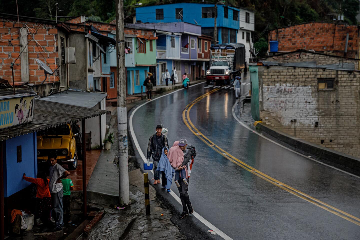 After passing through Páramo de Berlín, the most dangerous part of the Andes, migrants make a slow descent toward Bucaramanga, Colombia.