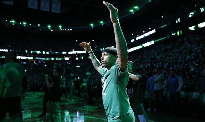 Isaiah Thomas, hasta ahora jugador de Boston Celtics que ha llegado a un acuerdo con los Nuggets de Denver. EFE/Archivo
