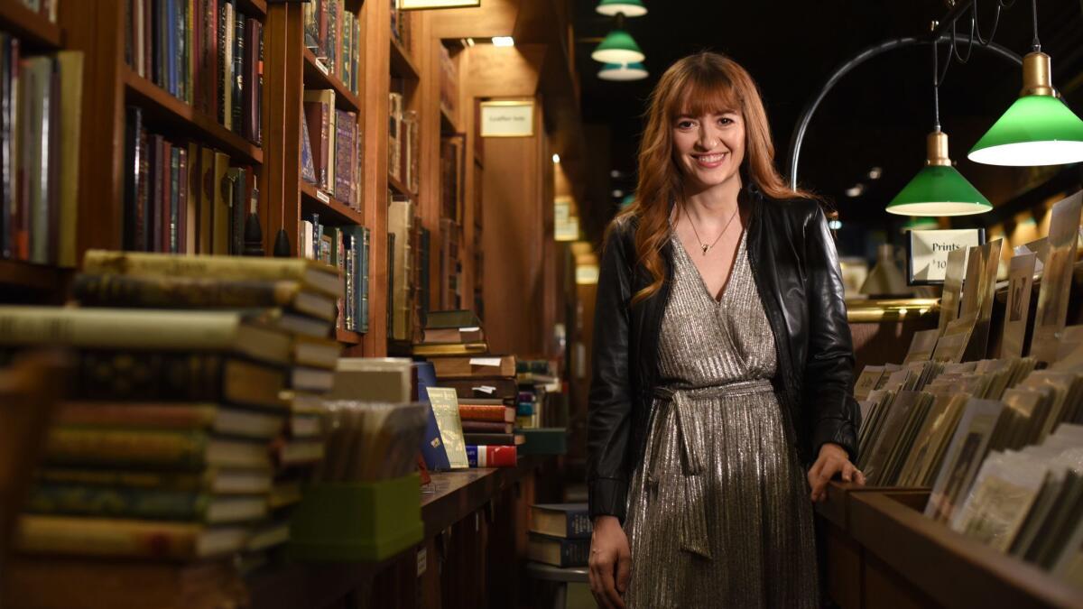Director Marielle Heller is seen at Argosy Book Store in Manhattan, NY. Heller directed Can You Ever Forgive Me? starring Melissa McCarthy as a down on her luck author who turns to forging famous literary letters to earn a buck.