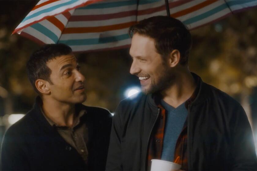 Haaz Sleiman, left, and Michael Cassidy in the movie "Breaking Fast."