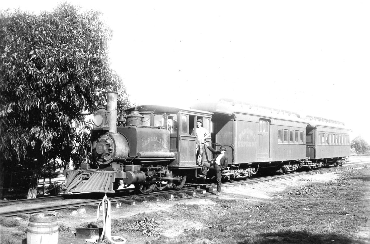 A San Diego, Pacific Beach and La Jolla train circa 1895.
