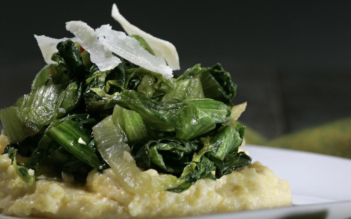 Escarole with aged Parrano cheese and soft polenta