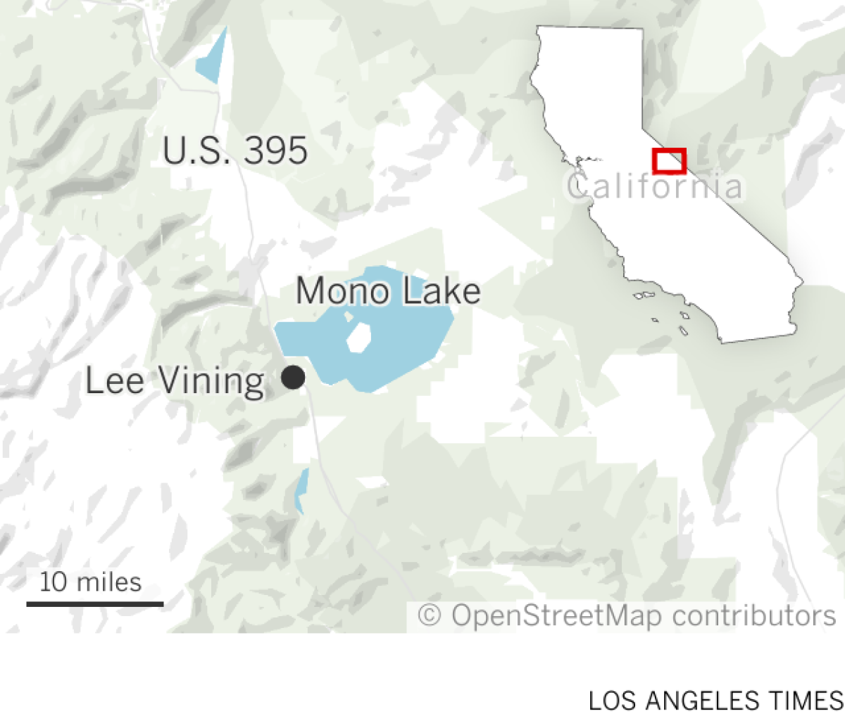 A map of Mono Lake