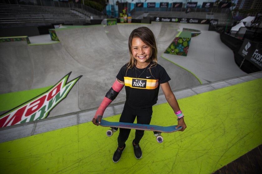 Huntington Beach Skateboarder Sky Brown 11 Eyes 2021 Olympics Los Angeles Times